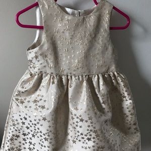 NWT Cat and Jack Gold Embroidered Dress